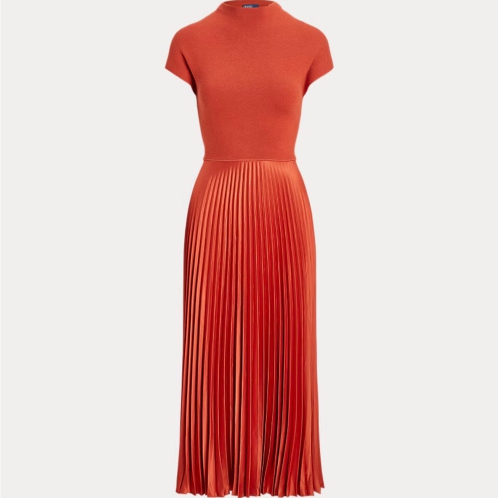 NWT Polo by Ralph Lauren Orange/Rust Sweater Dress